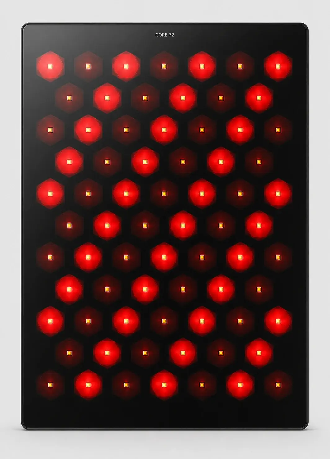 ALPHALUX CORE NEO red and near-infrared light panel with illuminated LEDs